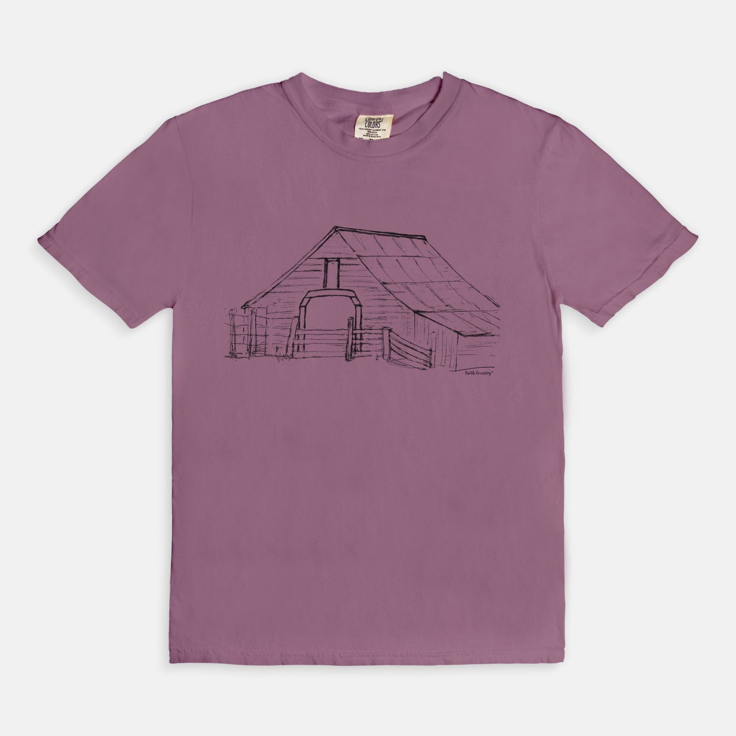 Harvest Barn Black Sketch Vintage Country Comfort Colors® T-Shirt | American Heritage Collection