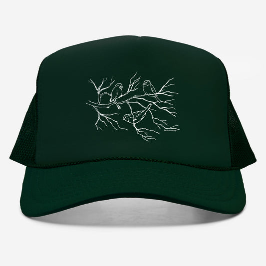 Songbird Trio Trucker Hat (White Sketch) - American Heritage Farm Sketch Cap
