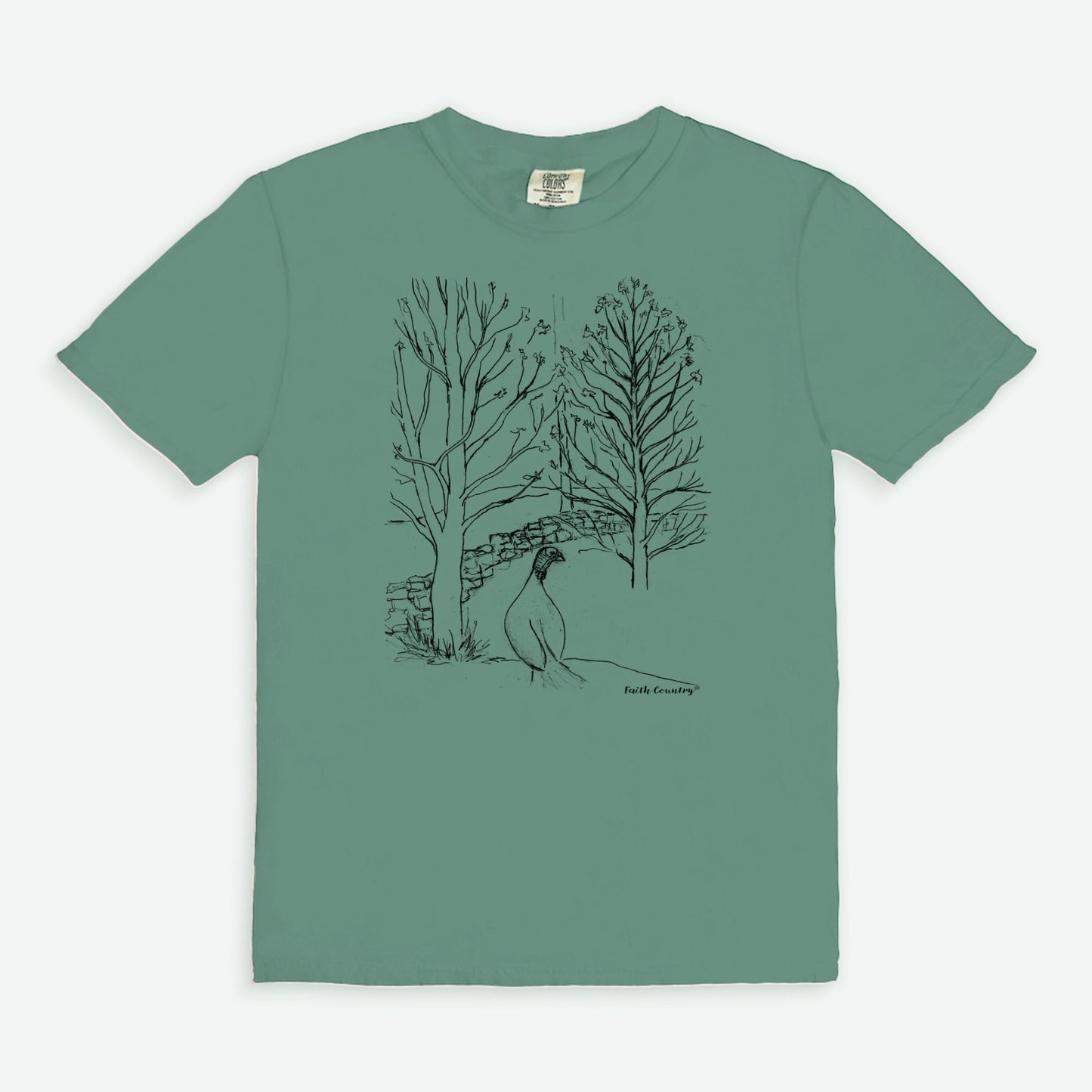 Wild Turkey Black Sketch Vintage Country Comfort Colors® T-Shirt | American Heritage Collection