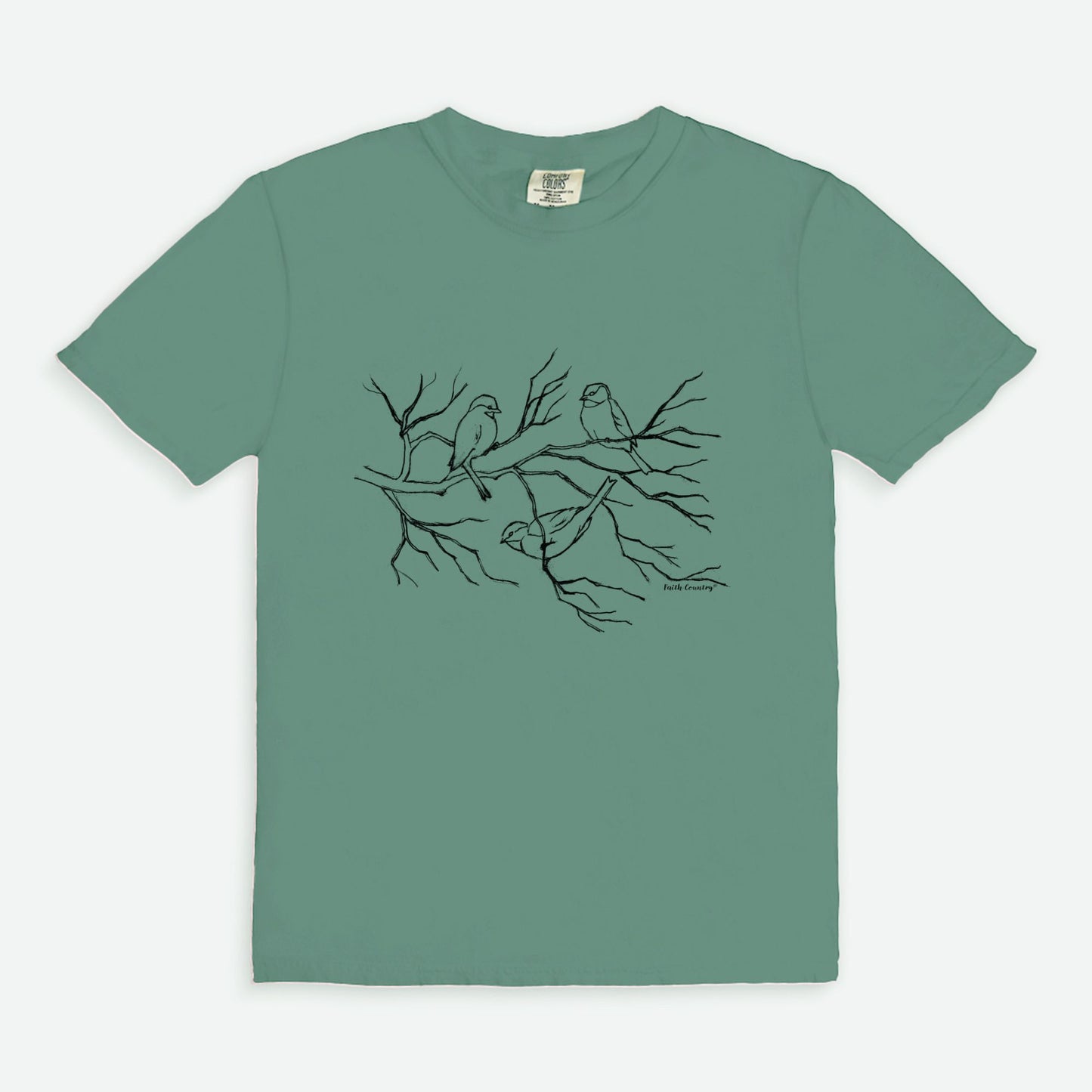 Songbird Trio Black Sketch Vintage Country Comfort Colors® T-Shirt | American Heritage Collection