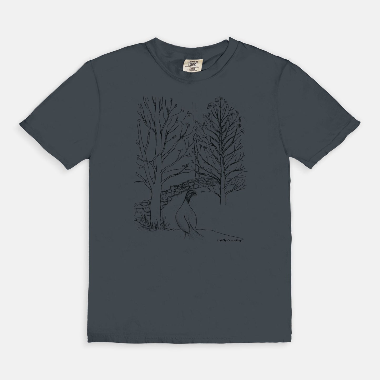 Wild Turkey Black Sketch Vintage Country Comfort Colors® T-Shirt | American Heritage Collection
