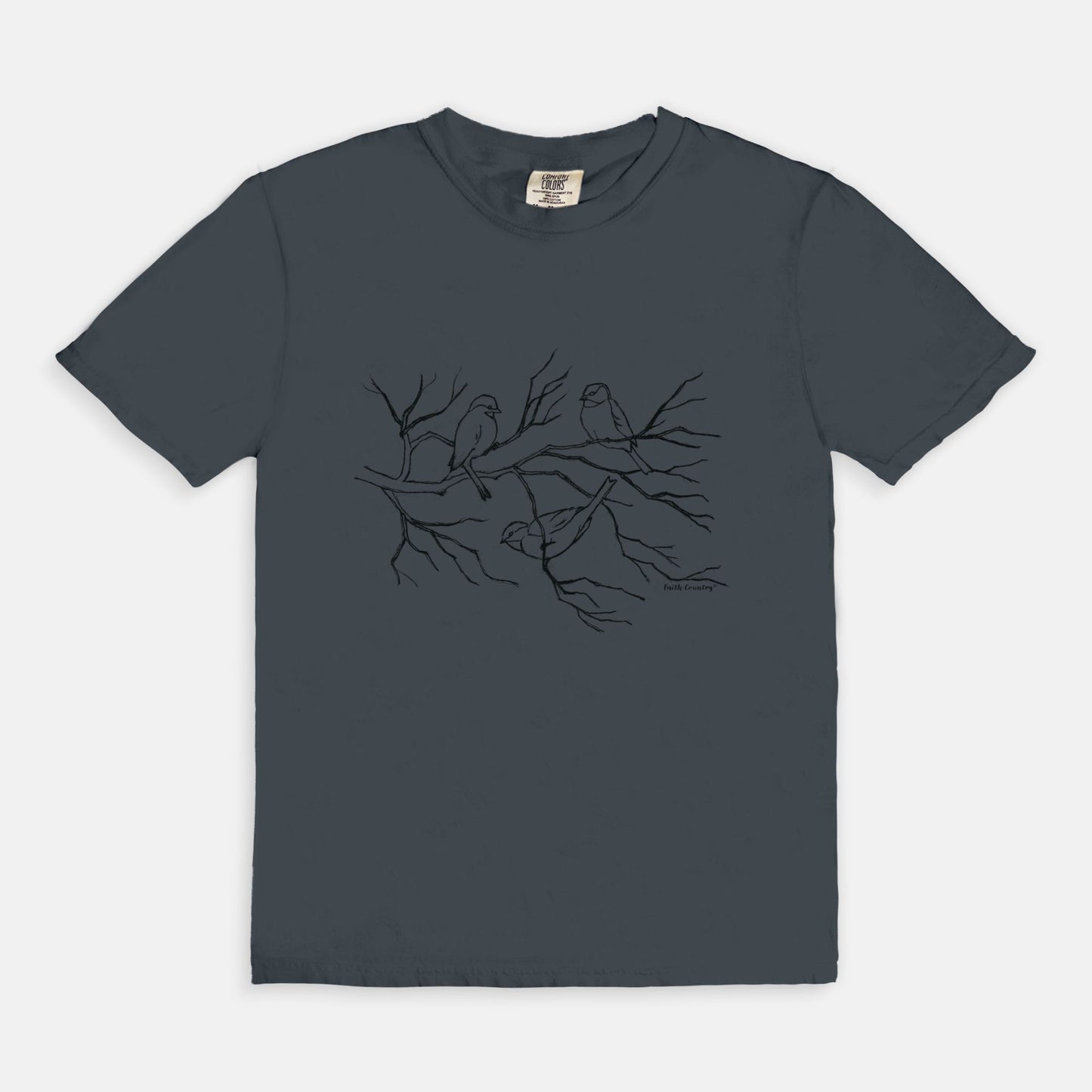 Songbird Trio Black Sketch Vintage Country Comfort Colors® T-Shirt | American Heritage Collection