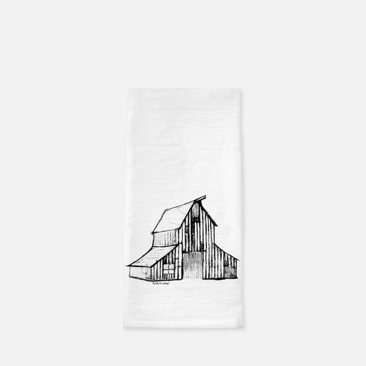 Heritage Barn Tea Towel - Farmhouse Kitchen Cotton Towel – Sketch Only