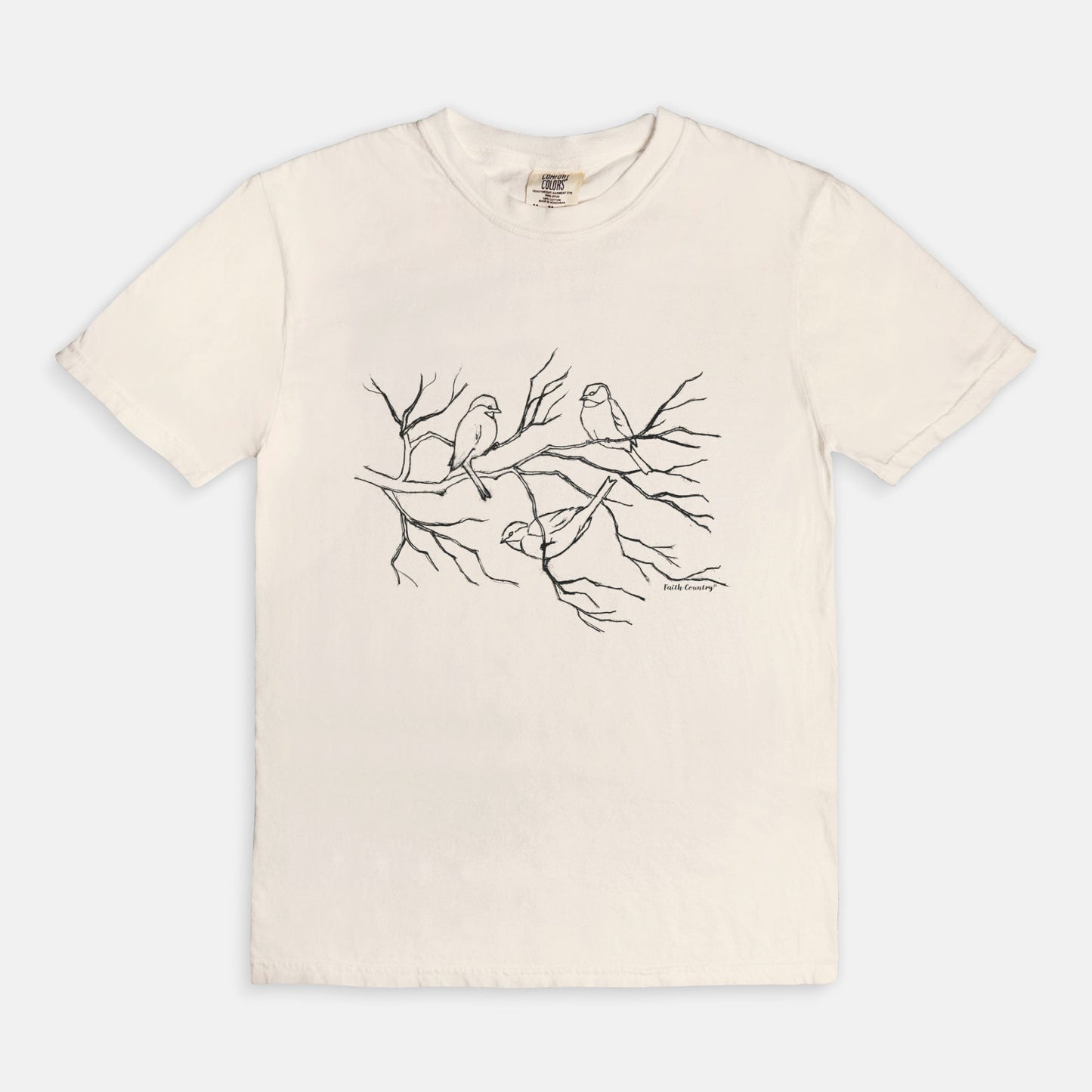 Songbird Trio Black Sketch Vintage Country Comfort Colors® T-Shirt | American Heritage Collection