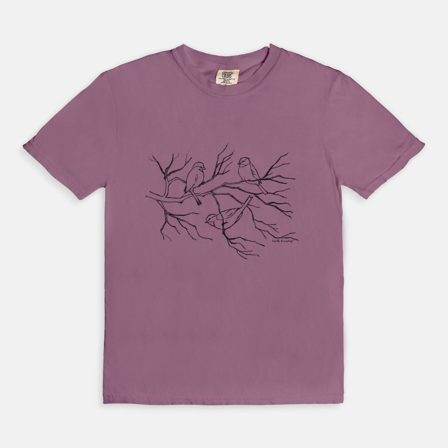 Songbird Trio Black Sketch Vintage Country Comfort Colors® T-Shirt | American Heritage Collection