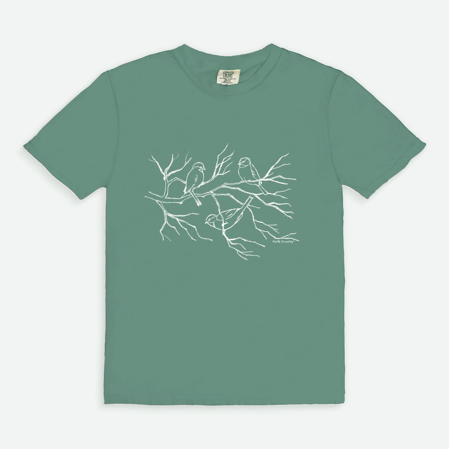 Songbird Trio White Sketch Vintage Country Comfort Colors® T-Shirt | American Heritage Collection