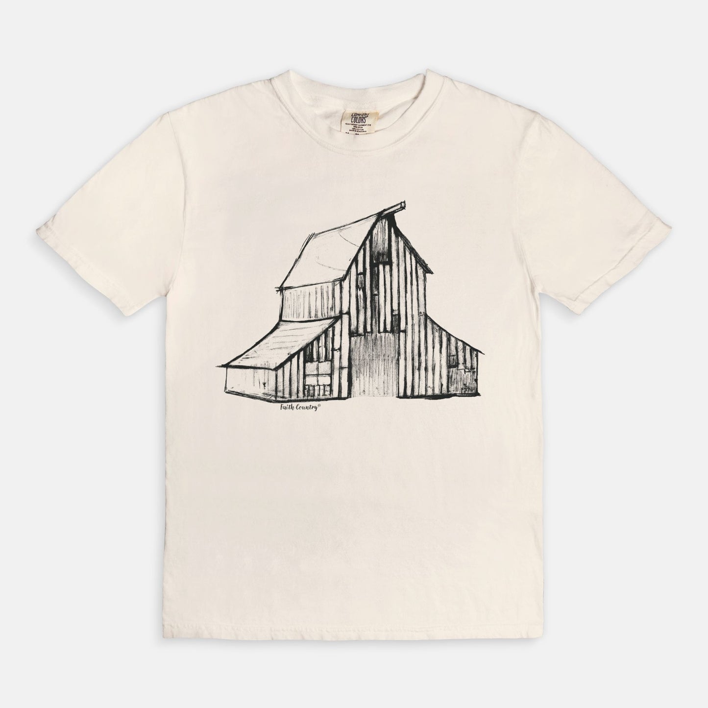 Heritage Barn Black Sketch Vintage Country Comfort Colors® T-Shirt | American Heritage Collection