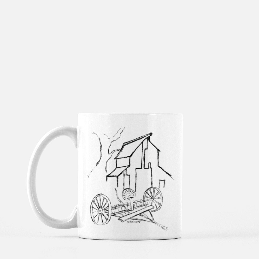 Homestead Barn Vintage Country Ceramic Mug | American Heritage Collection | Farmhouse Coffee Cup 11oz