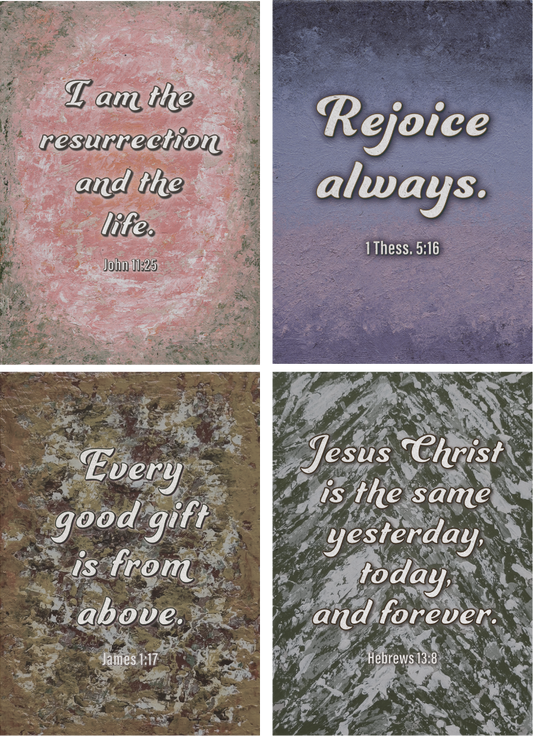 Christian Scripture Printables, Bible Verse Digital Download Wall Art, Rustic Faith Home Decor Set, Inspirational Art Bundle