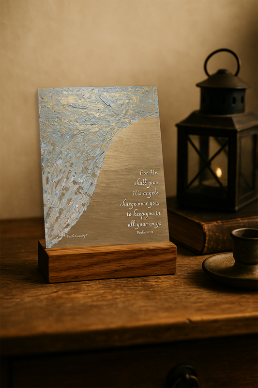 Angels Charge Over You Art Card