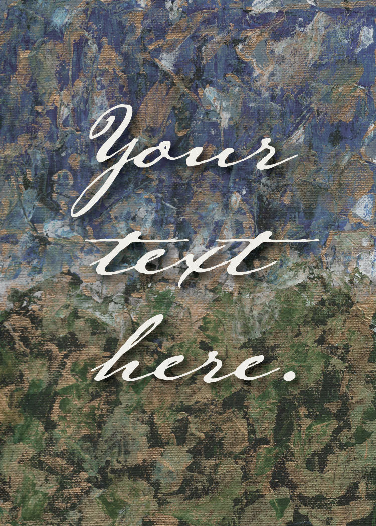 Antique Patina Personalized Art Card