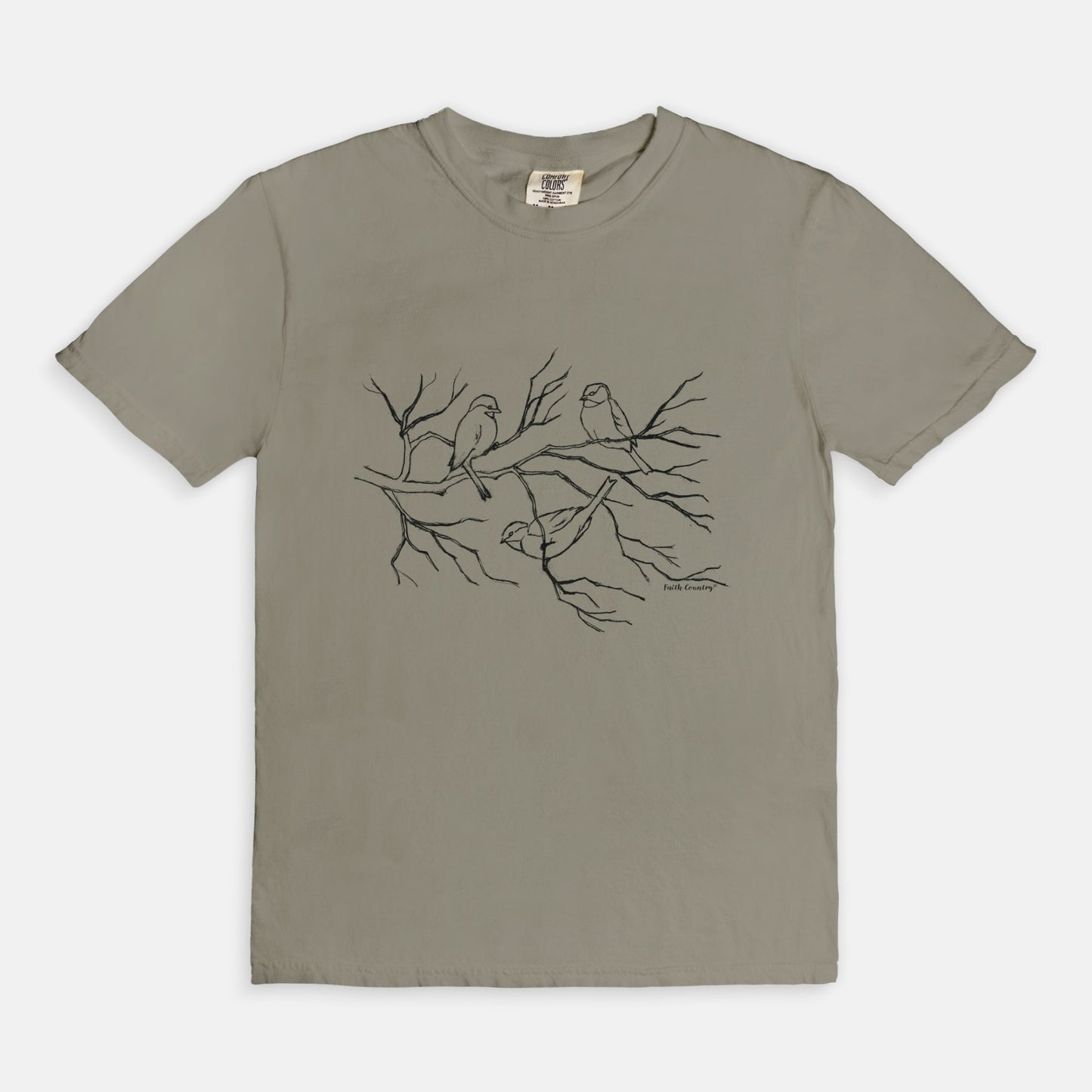 Songbird Trio Black Sketch Vintage Country Comfort Colors® T-Shirt | American Heritage Collection