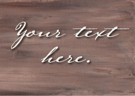 Barnwood Personalized Art Card