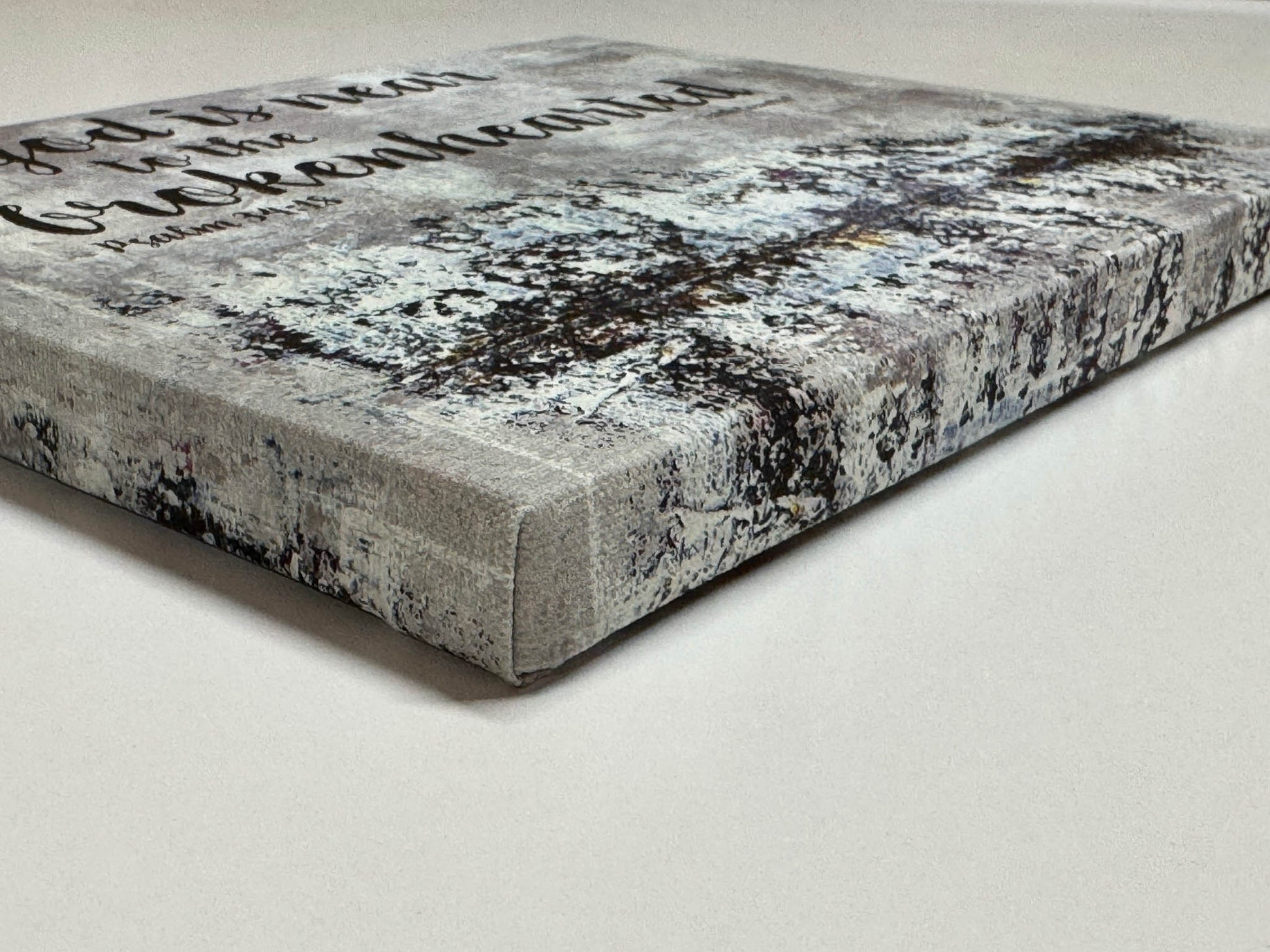 Edge detail of the canvas wall art print, highlighting the wraparound print style and textured finish of the artwork.