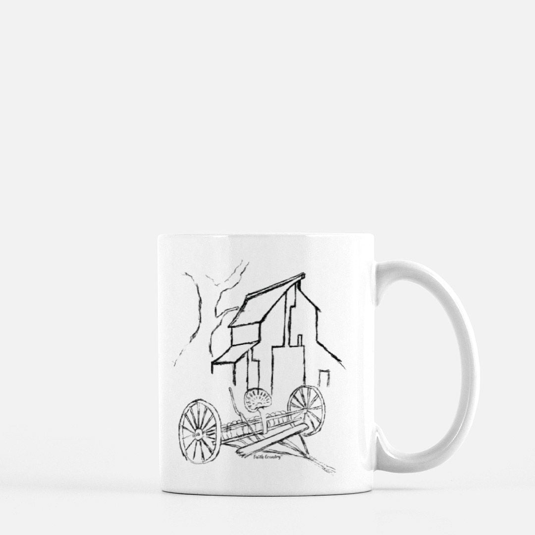 Homestead Barn Vintage Country Ceramic Mug | American Heritage Collection | Farmhouse Coffee Cup 11oz