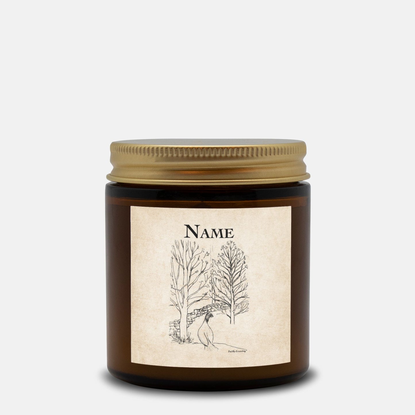 Wild Turkey Personalized Vintage Country Hand-Poured Candle | American Heritage Collection | Custom Coconut Soy Wax 4oz