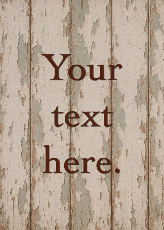 Farmhouse Patina Personalized Art Card