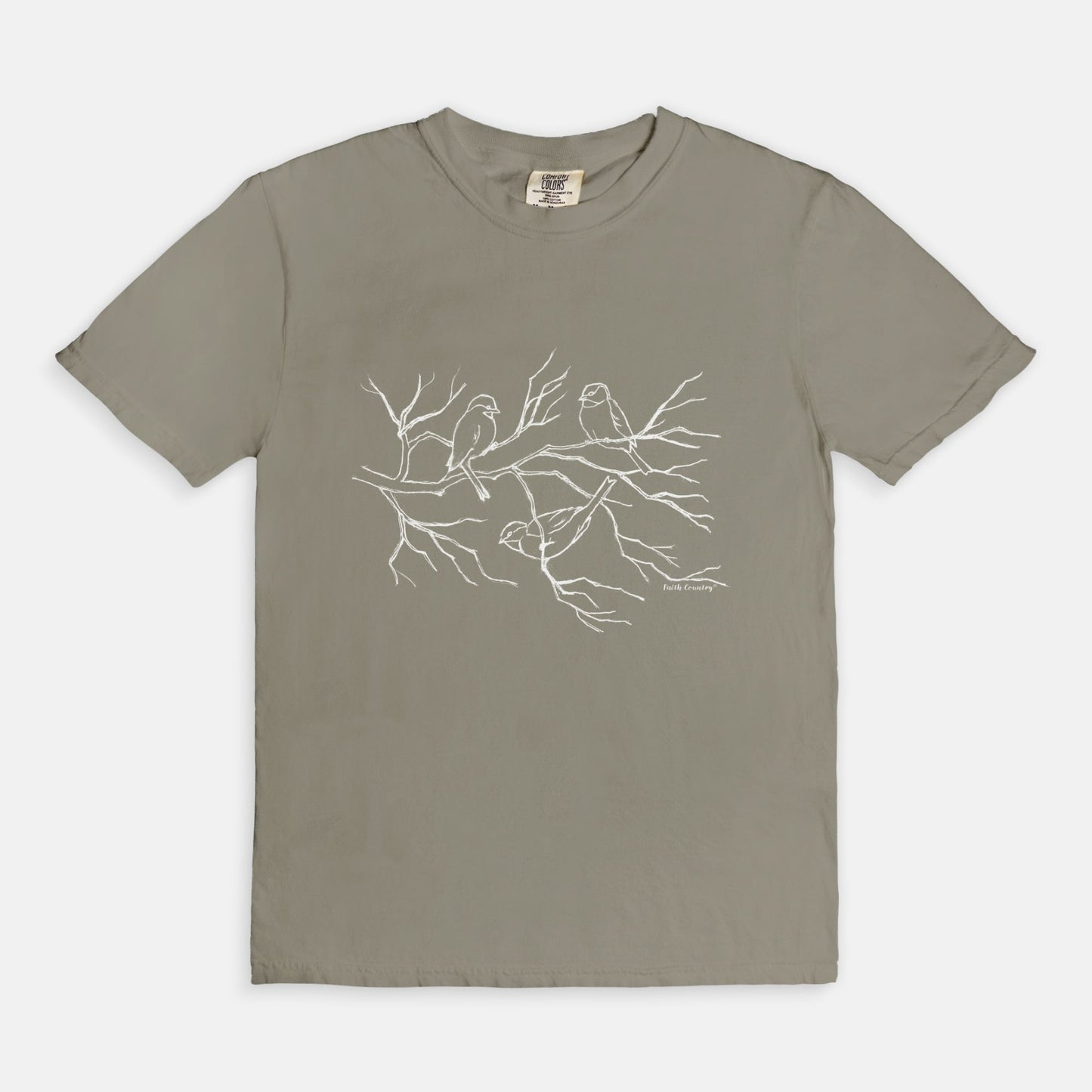 Songbird Trio White Sketch Vintage Country Comfort Colors® T-Shirt | American Heritage Collection