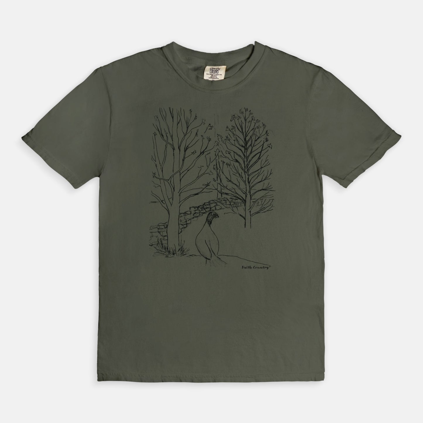 Wild Turkey Black Sketch Vintage Country Comfort Colors® T-Shirt | American Heritage Collection