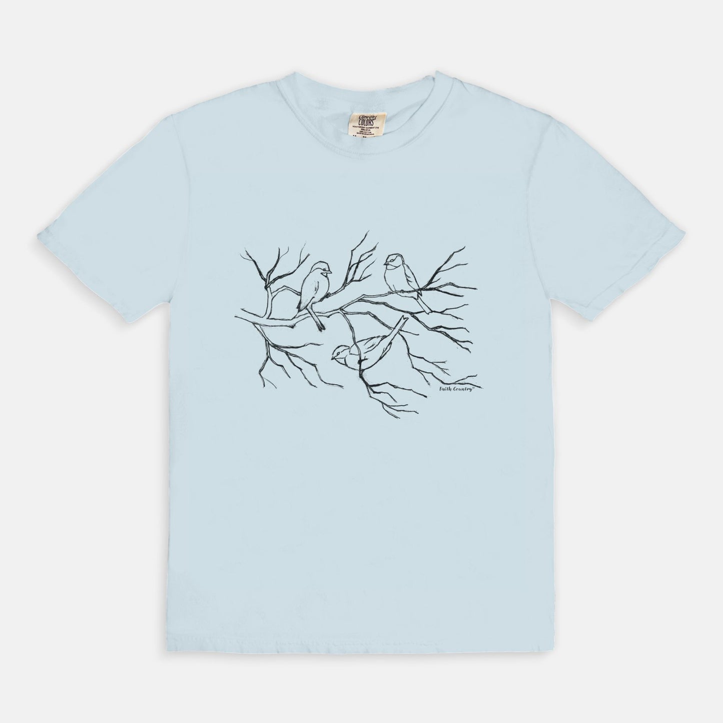Songbird Trio Black Sketch Vintage Country Comfort Colors® T-Shirt | American Heritage Collection