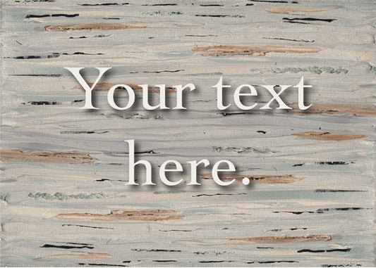 Driftwood Grain Personalized Art Card