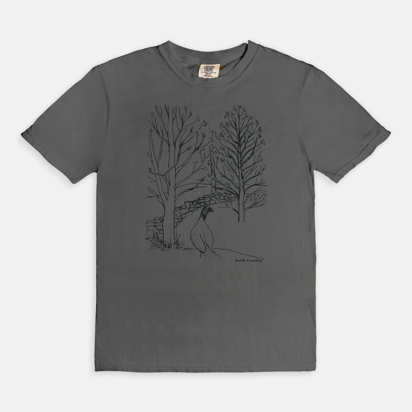 Wild Turkey Black Sketch Vintage Country Comfort Colors® T-Shirt | American Heritage Collection