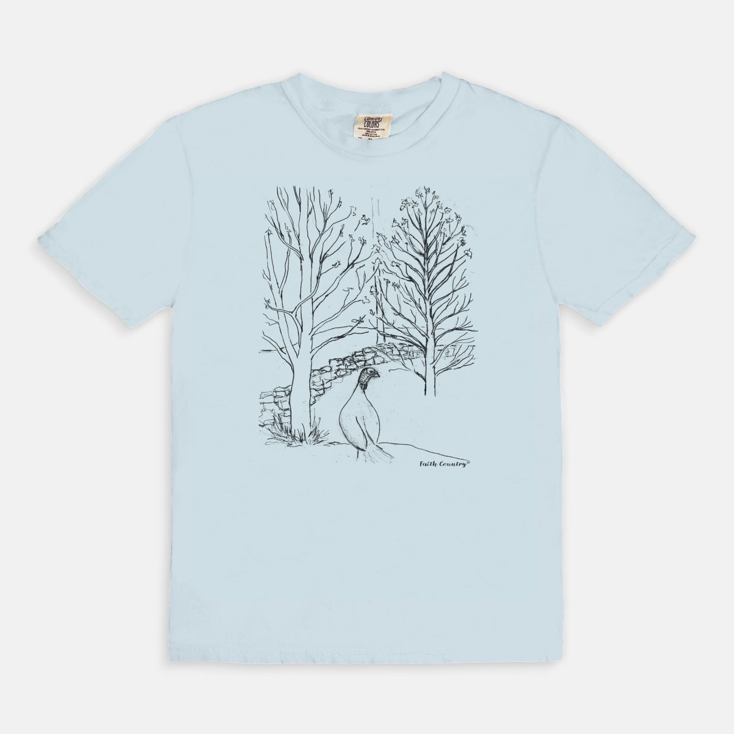 Wild Turkey Black Sketch Vintage Country Comfort Colors® T-Shirt | American Heritage Collection