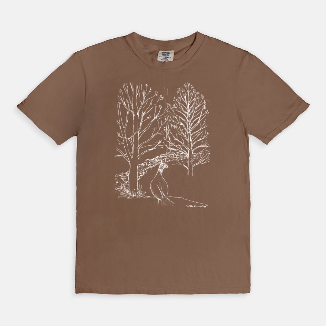 Wild Turkey White Sketch Vintage Country Comfort Colors® T-Shirt | American Heritage Collection