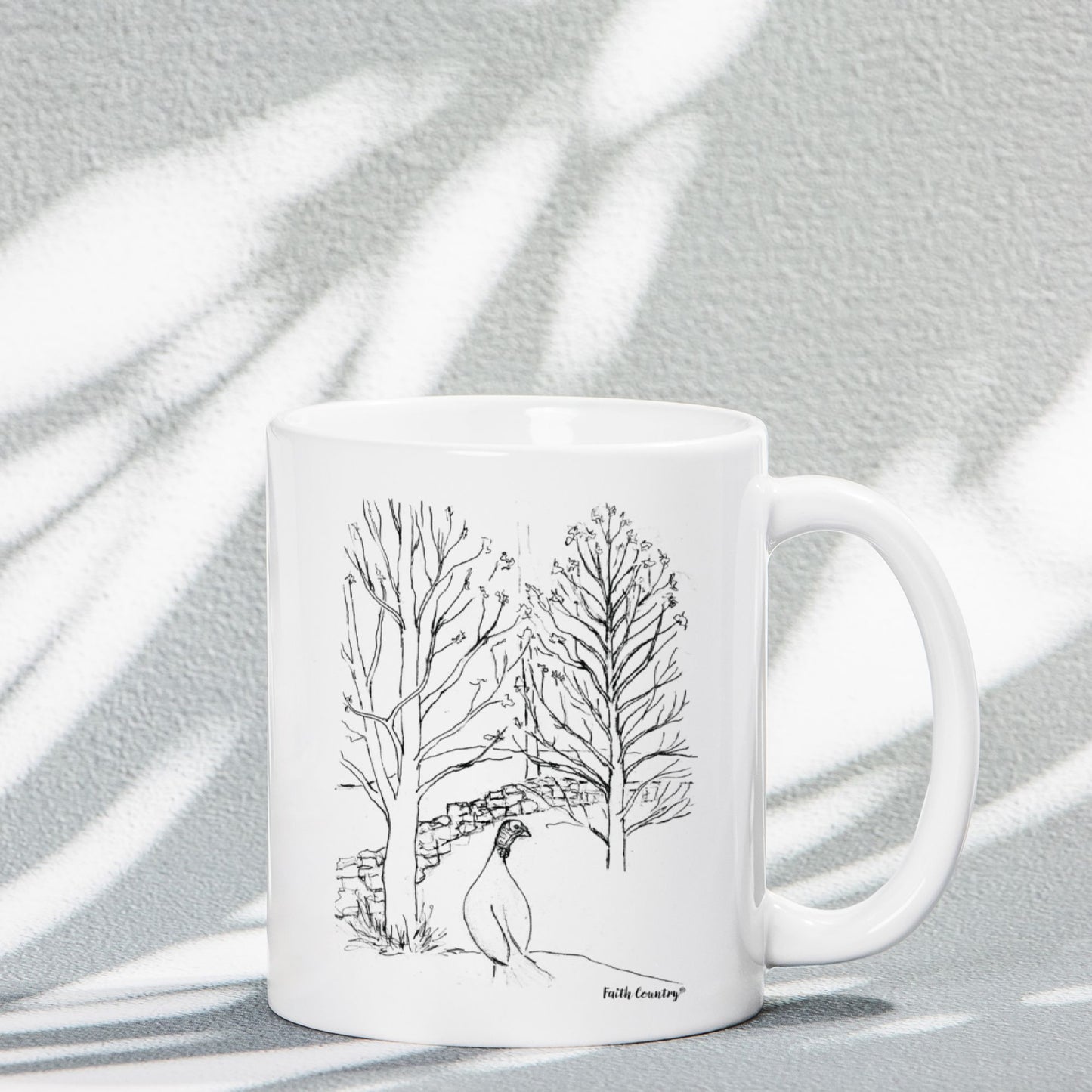 Wild Turkey Vintage Country Ceramic Mug | American Heritage Collection | Farmhouse Coffee Cup 11oz