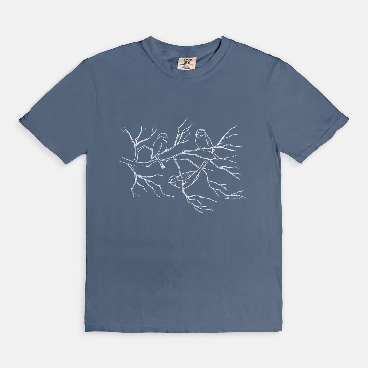 Songbird Trio White Sketch Vintage Country Comfort Colors® T-Shirt | American Heritage Collection