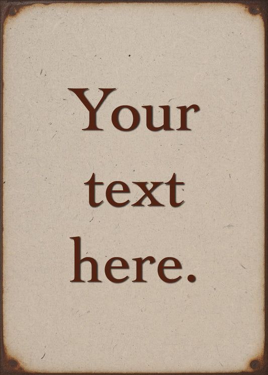 Antique Enamel Personalized Art Card