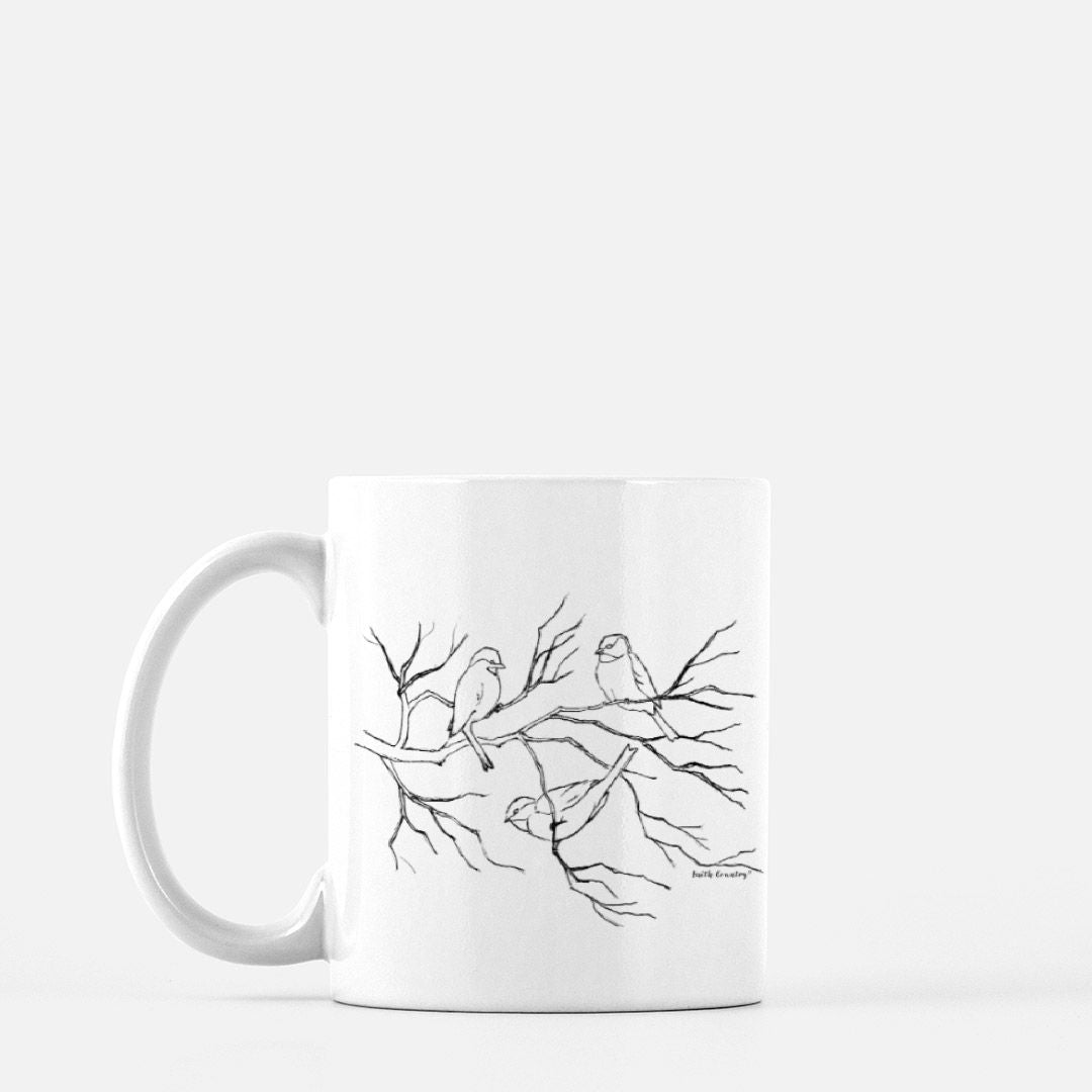 Songbird Trio Vintage Country Ceramic Mug | American Heritage Collection | Farmhouse Coffee Cup 11oz