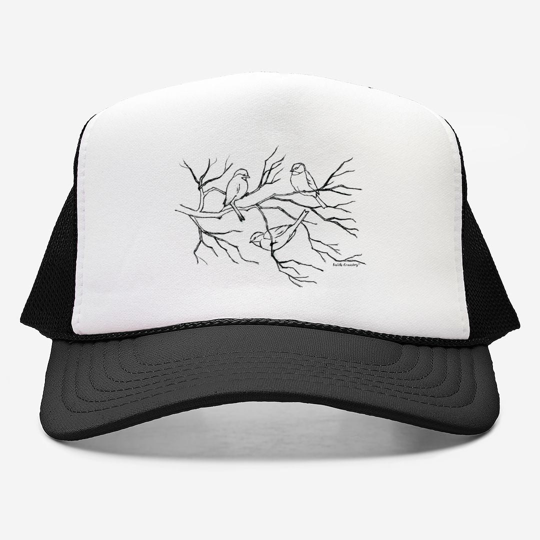 Songbird Trio Trucker Hat - American Heritage Farm Sketch Cap