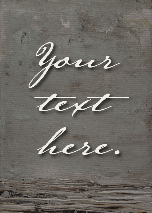 Fieldstone Personalized Art Card