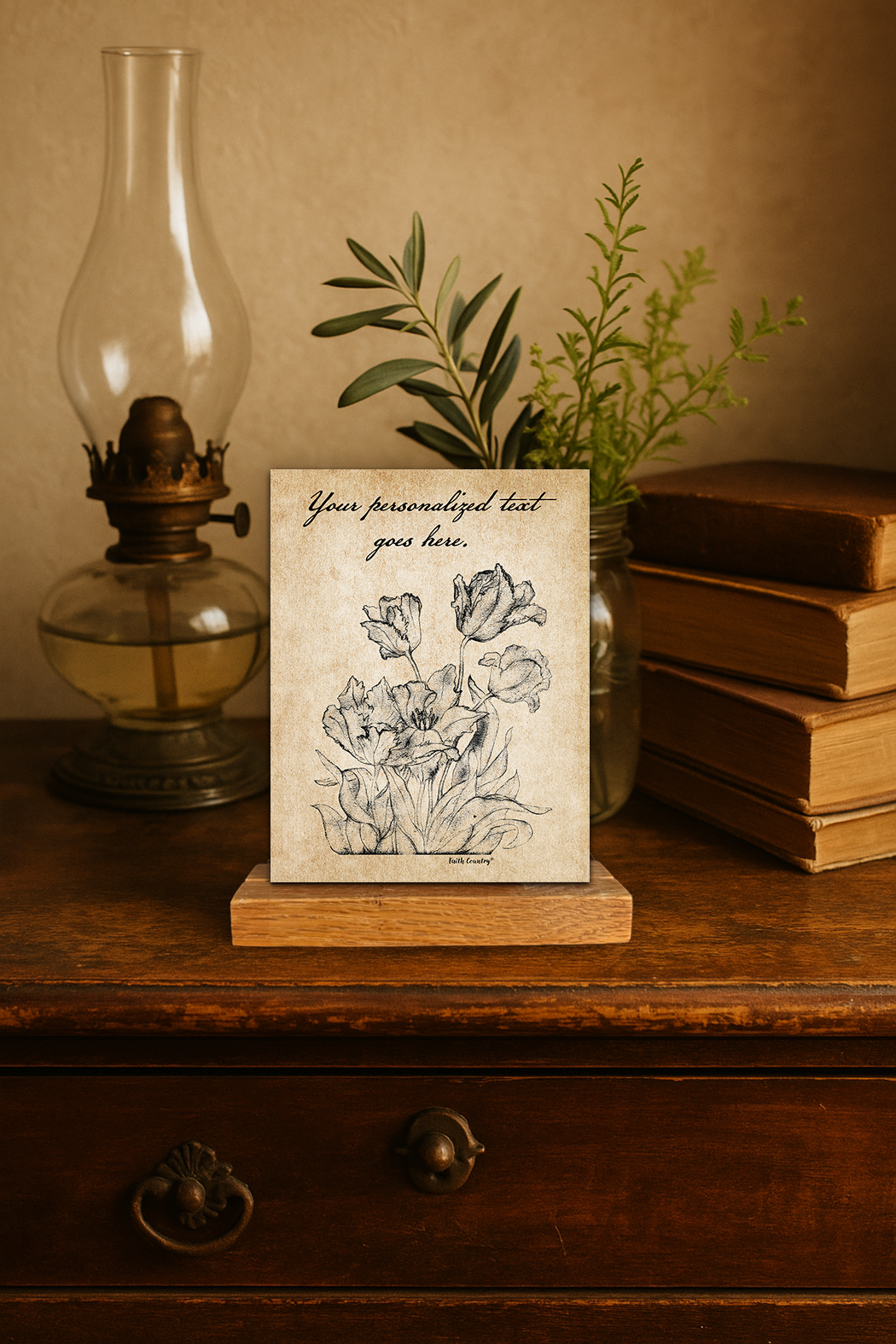 Heirloom Blooms Art Card