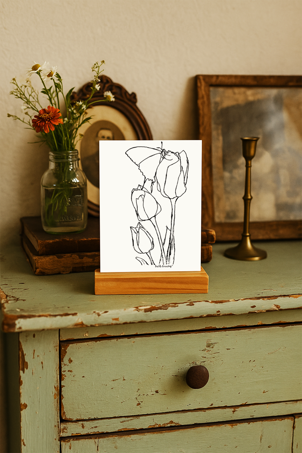 Springtime Tulips Art Card