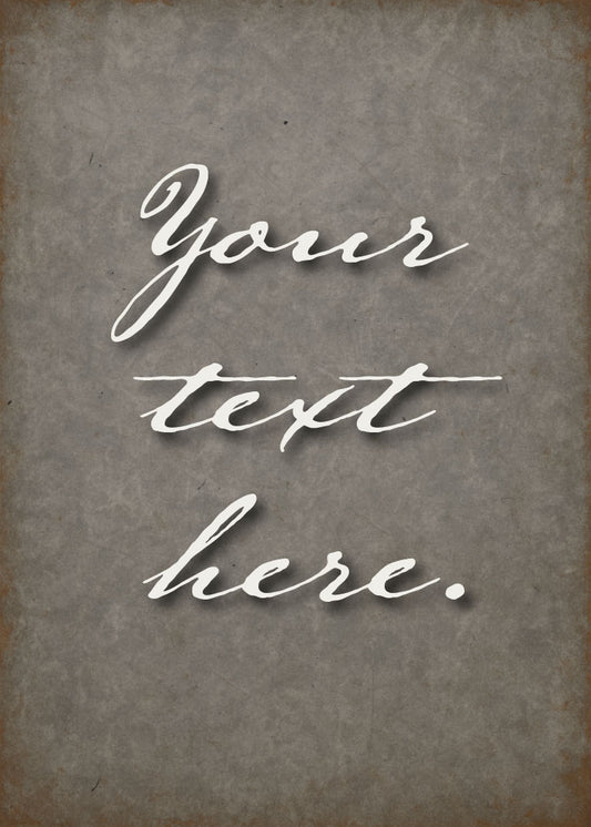Galvanized Tin Personalized Art Card