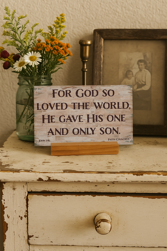 God So Loved the World Art Card