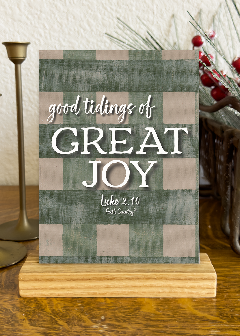 "Joy Has Come" | Christmas Bible Verse Art Cards Set | Scripture Cards for Christmas Décor | Christian Gift Set