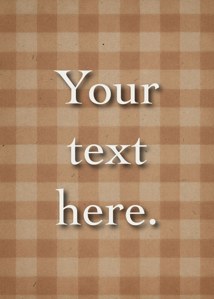 Homestead Gingham Personalized Art Card