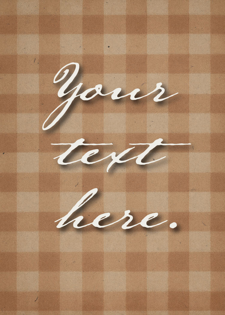 Homestead Gingham Personalized Art Card