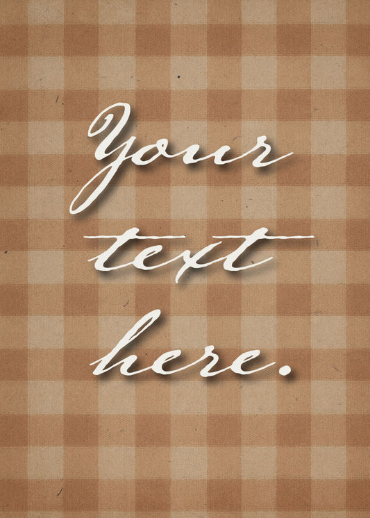 Homestead Gingham Personalized Art Card