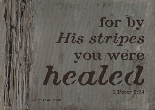 1 Peter 2:24 Scripture Printable, By His Stripes You Were Healed Bible Verse Wall Art, Christian Home Decor