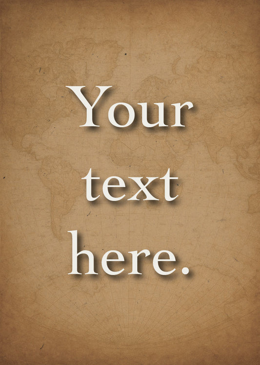 Old World Map Personalized Art Card