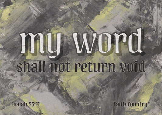 Isaiah 55:11 Scripture Printable, My Word Shall Not Return Void Bible Verse Art, Christian Wall Decor, Abstract Painting