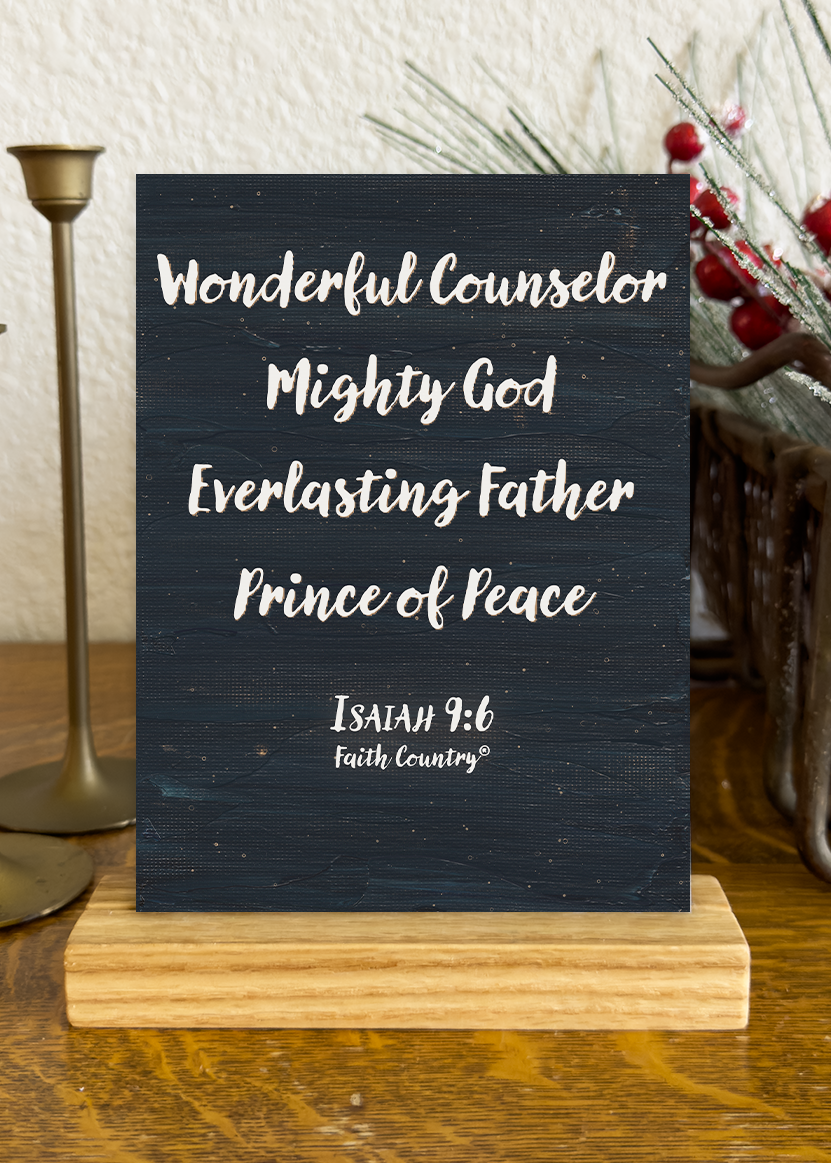 "Holy Night" Christmas Scripture Cards Set | Christian Holiday Bible Verse Art Prints | Farmhouse Christmas Decor | 5x7 Card Collection