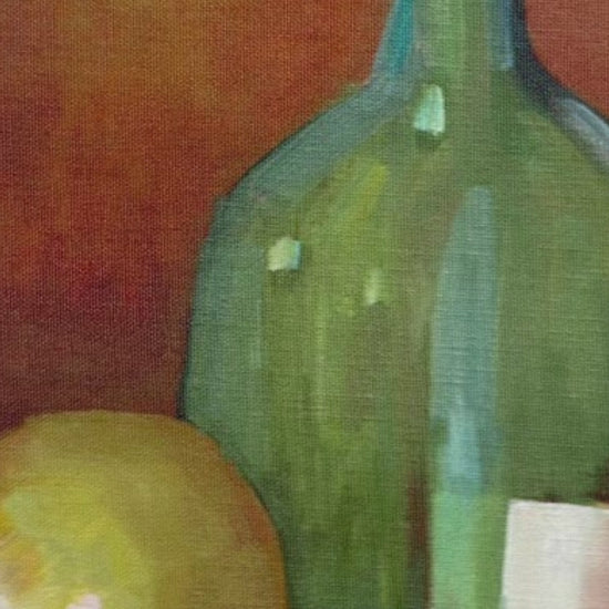 Green Jar canvas wall art video preview showcasing close-up texture, vintage still life details, and giclée print quality on satin canvas