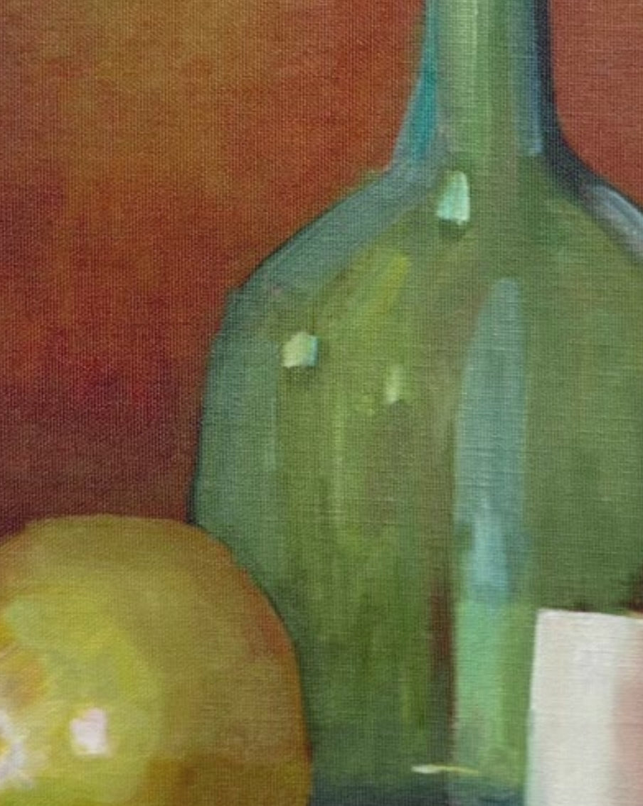 Green Jar canvas wall art video preview showcasing close-up texture, vintage still life details, and giclée print quality on satin canvas