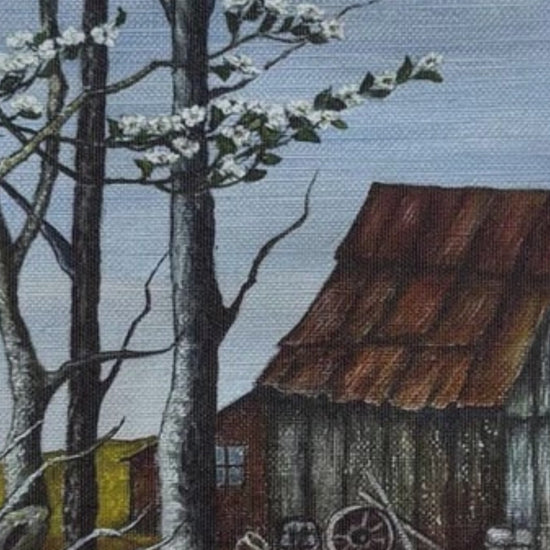 Video preview of Country Scene canvas wall art featuring full artwork scan, close-up details, edge wrap, and framing ideas.