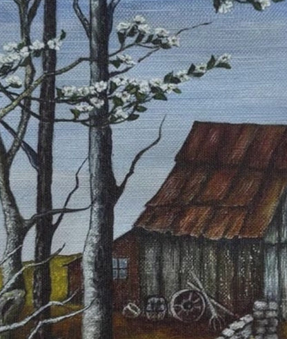 Video preview of Country Scene canvas wall art featuring full artwork scan, close-up details, edge wrap, and framing ideas.